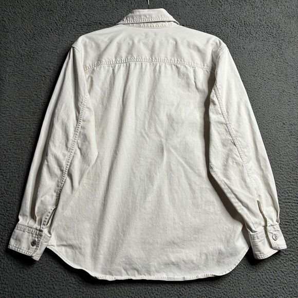 Vintage Levis Denim Shirt Metal Button Up Mens Medium Pockets Red Tab Shacket - Picture 6 of 12